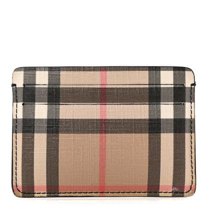 Burberry Vintage Check Calfskin Card Holder Black 1 of 11