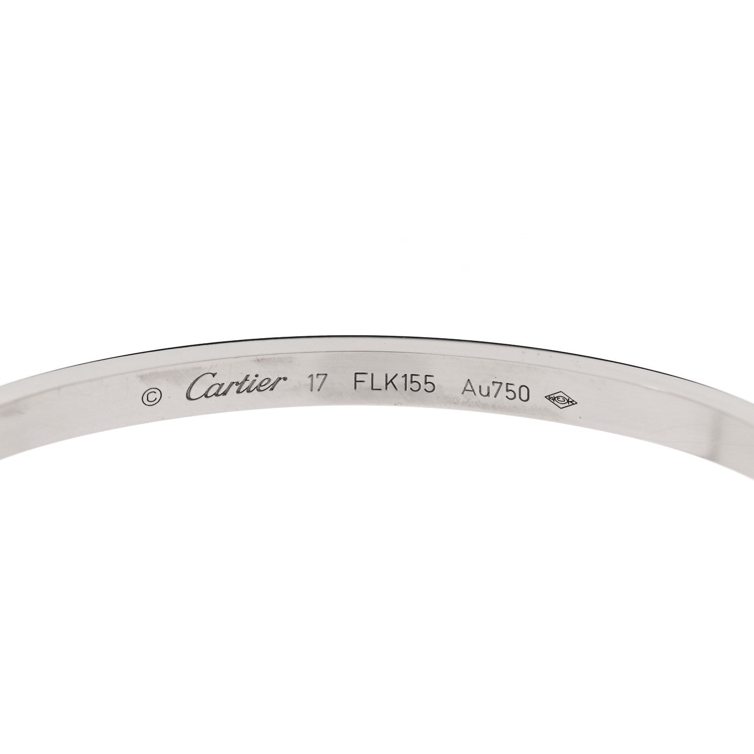 Cartier 18K White Gold Small LOVE Bracelet 17 4 of 4