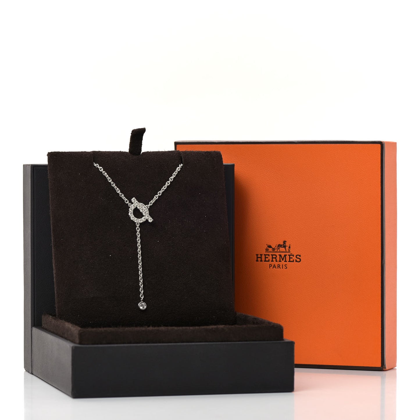 18K White Gold Diamond Finesse Lariat Necklace