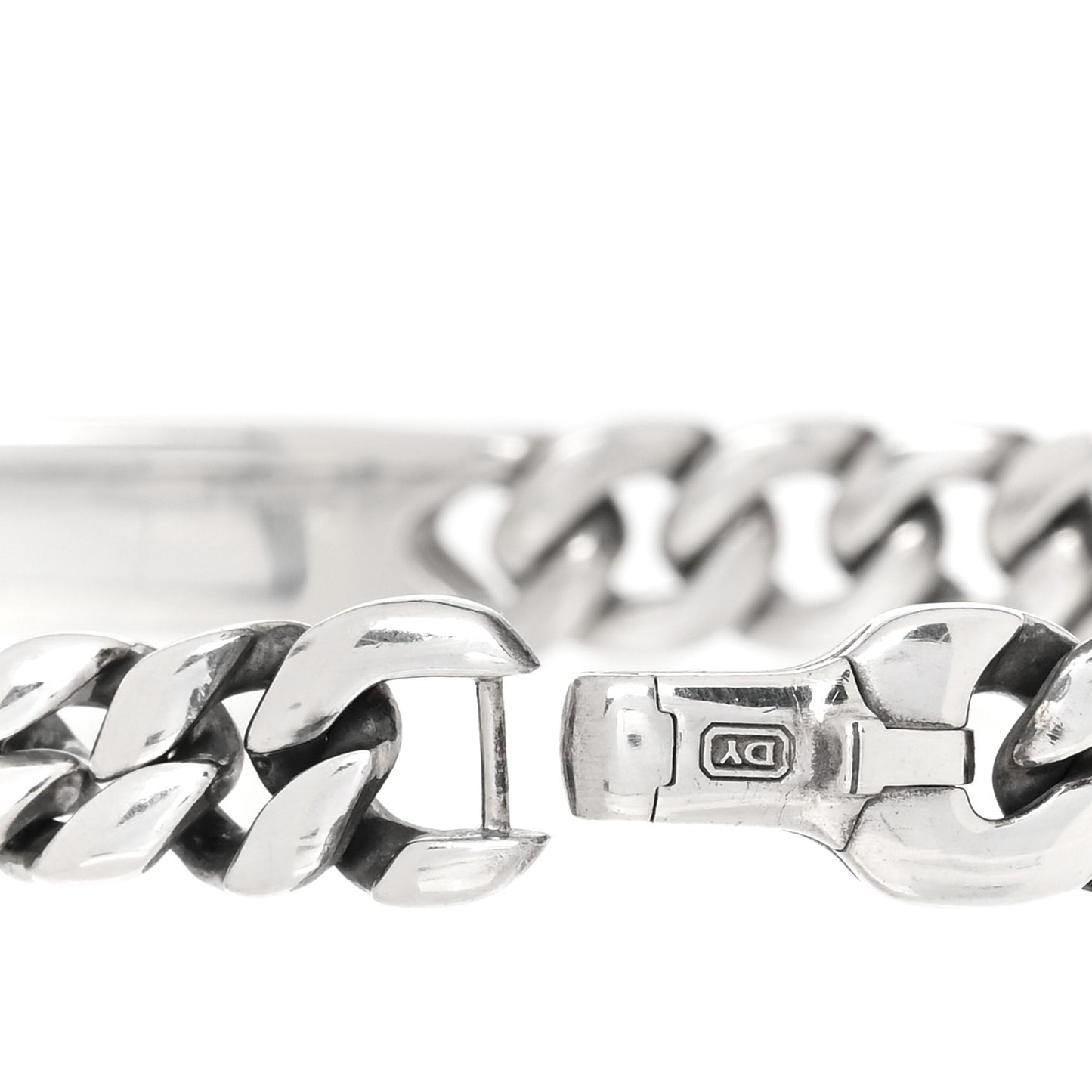 Sterling Silver Micro Curb Chain ID Bracelet