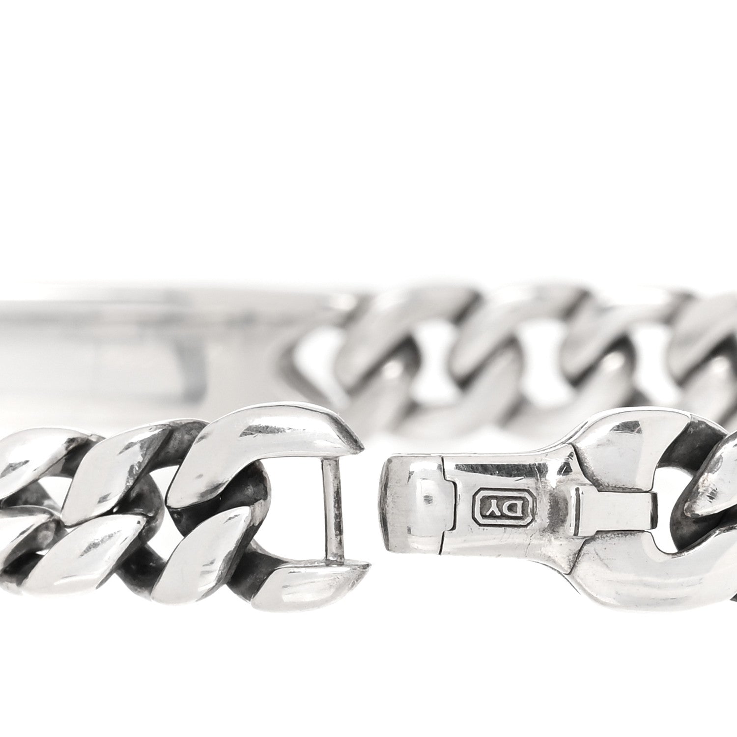 David Yurman Sterling Silver Micro Curb Chain ID Bracelet 4 of 5