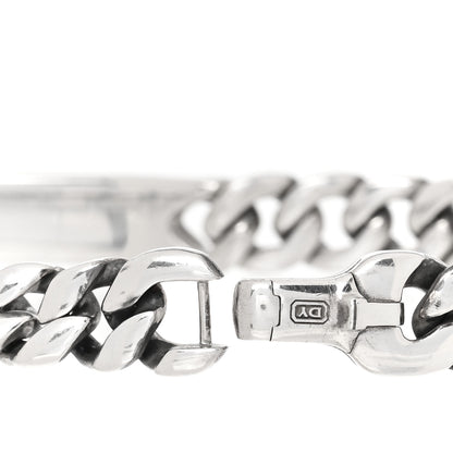 David Yurman Sterling Silver Micro Curb Chain ID Bracelet 4 of 5