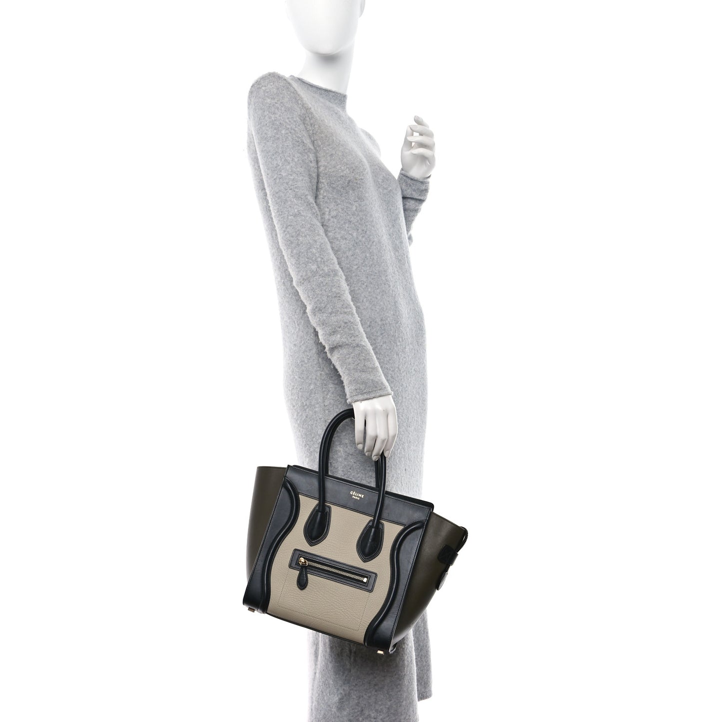 Elephant Calfskin Micro Tri-Color Luggage Chalk