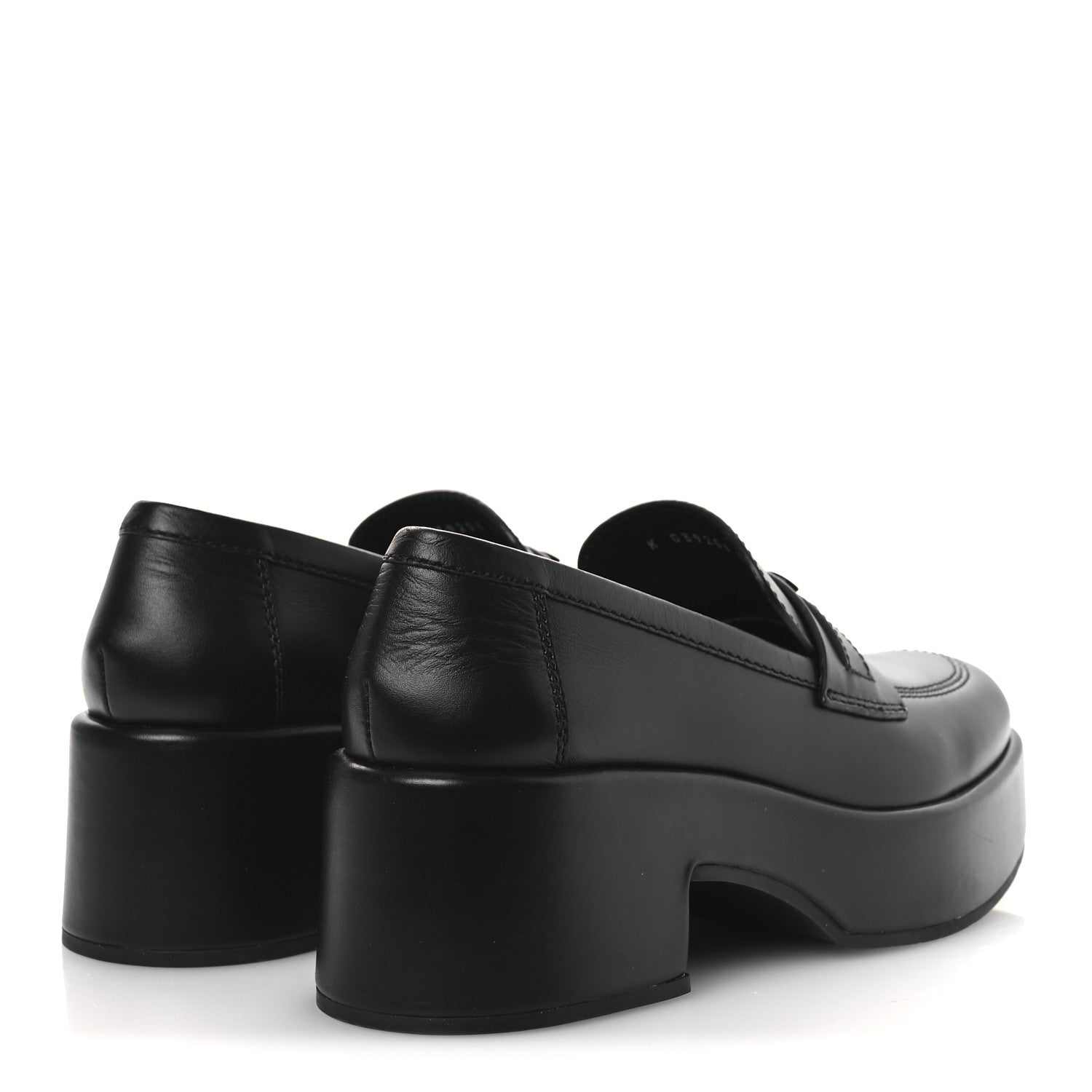 Chanel Calfskin CC Platform Loafers 38 Black 5 of 12