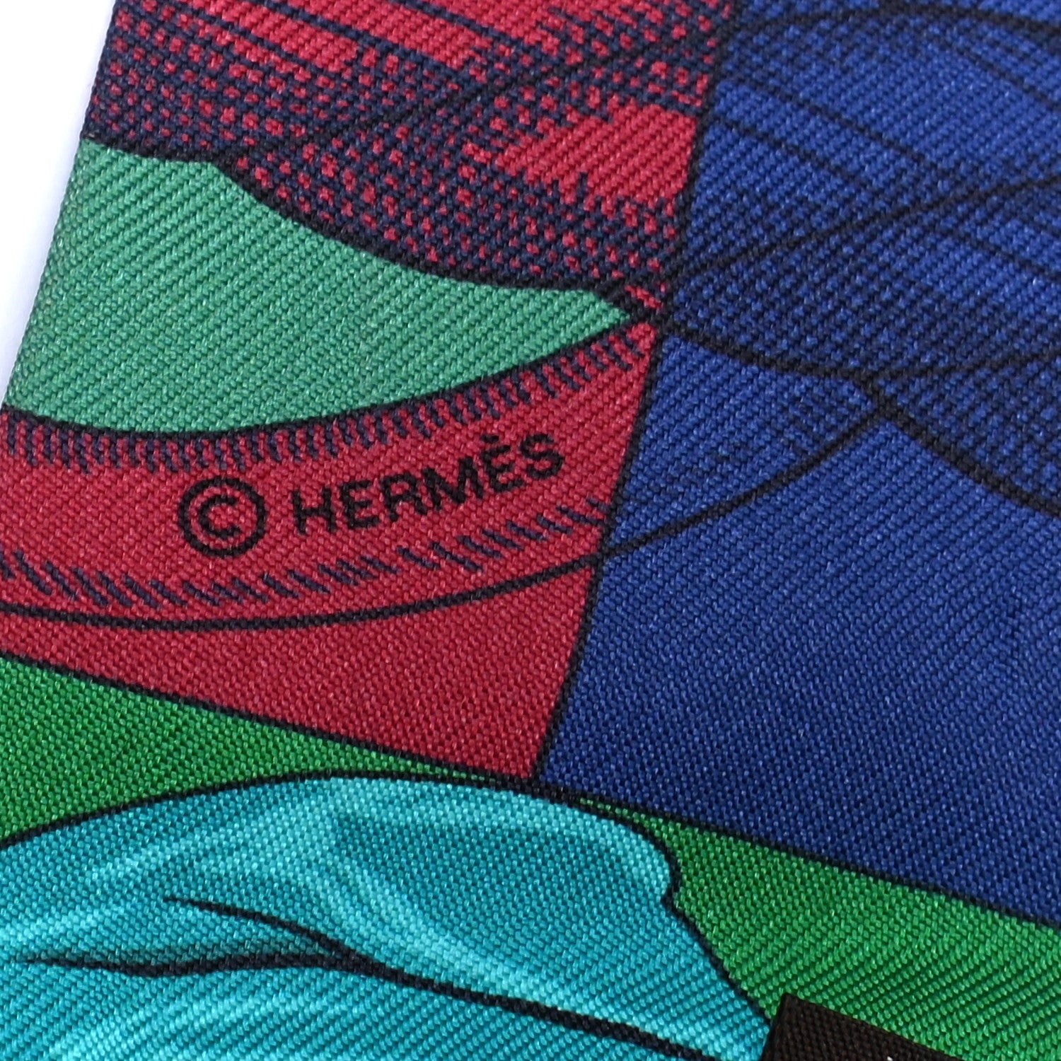 Hermes Silk Cavalleria D'Etriers Twilly Emeraude Orange Turquoise 3 of 4