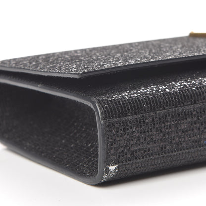 Saint Laurent Glitter Classic Monogram Cassandre Clutch Black 9 of 11