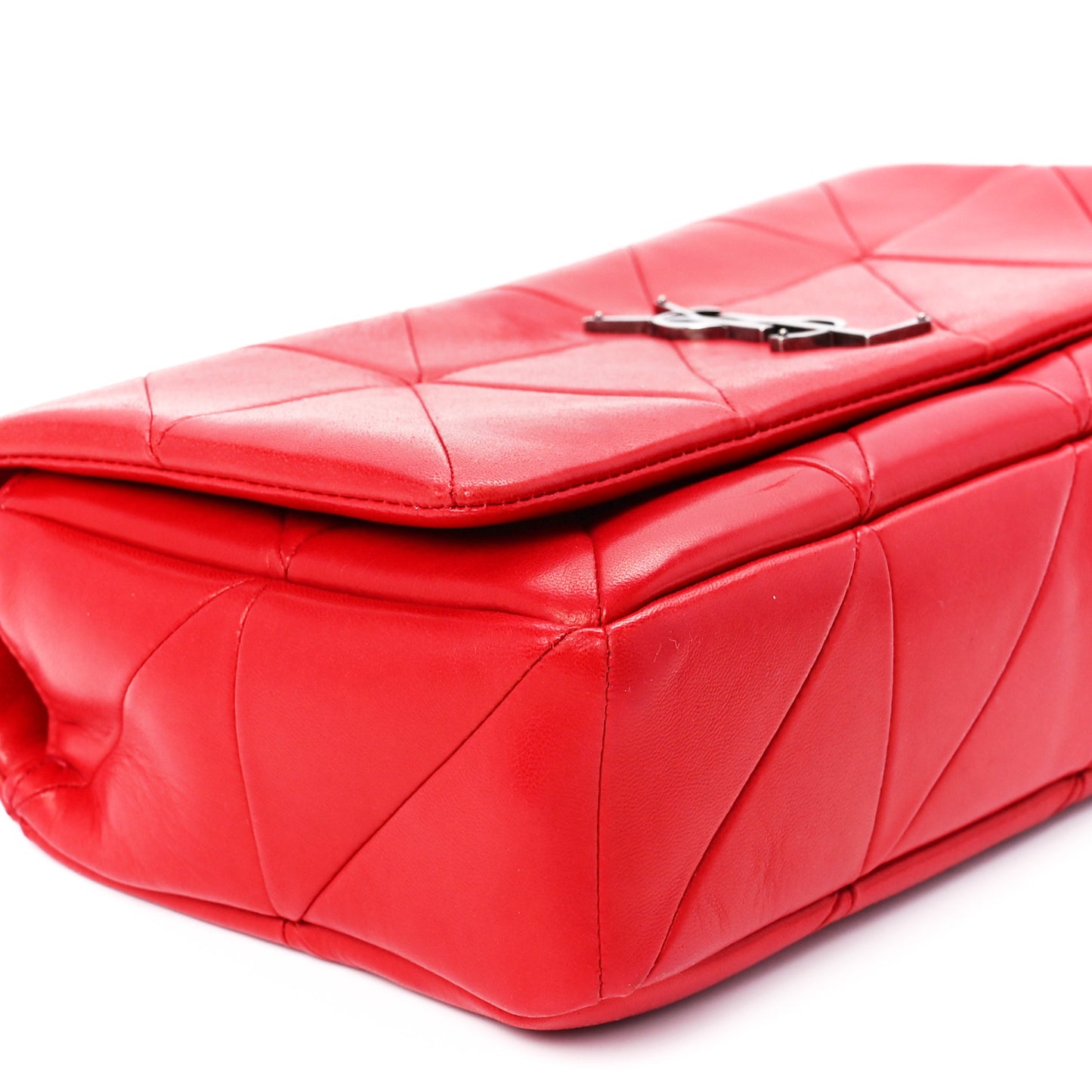Lambskin Patchwork Monogram Medium Jamie Red