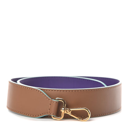 Fendi Vitello Dolce Bi-Color Strap You Brownie Purple 1 of 3