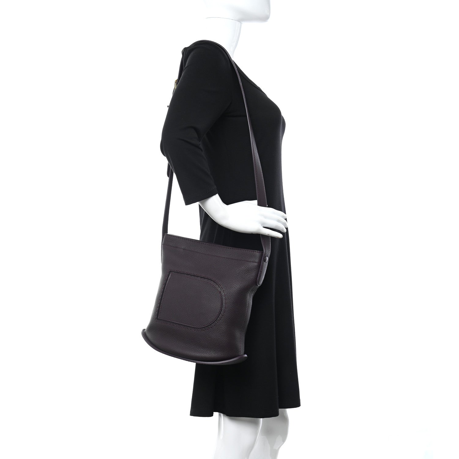Delvaux Taurillon Pin Daily Surpique Bucket Deep Amethyst 3 of 9
