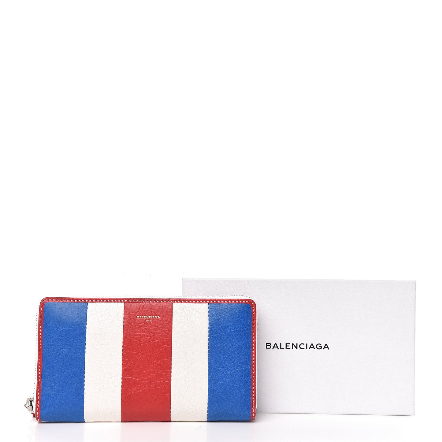 Agneau Arena Multicolore Bazar Continental Zip Around Wallet Bleu White Rouge