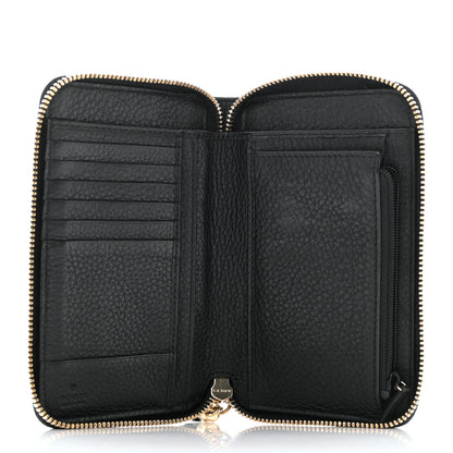 Gucci Pebbled Calfskin Medium Soho Zip Around Wallet Black 5 of 7