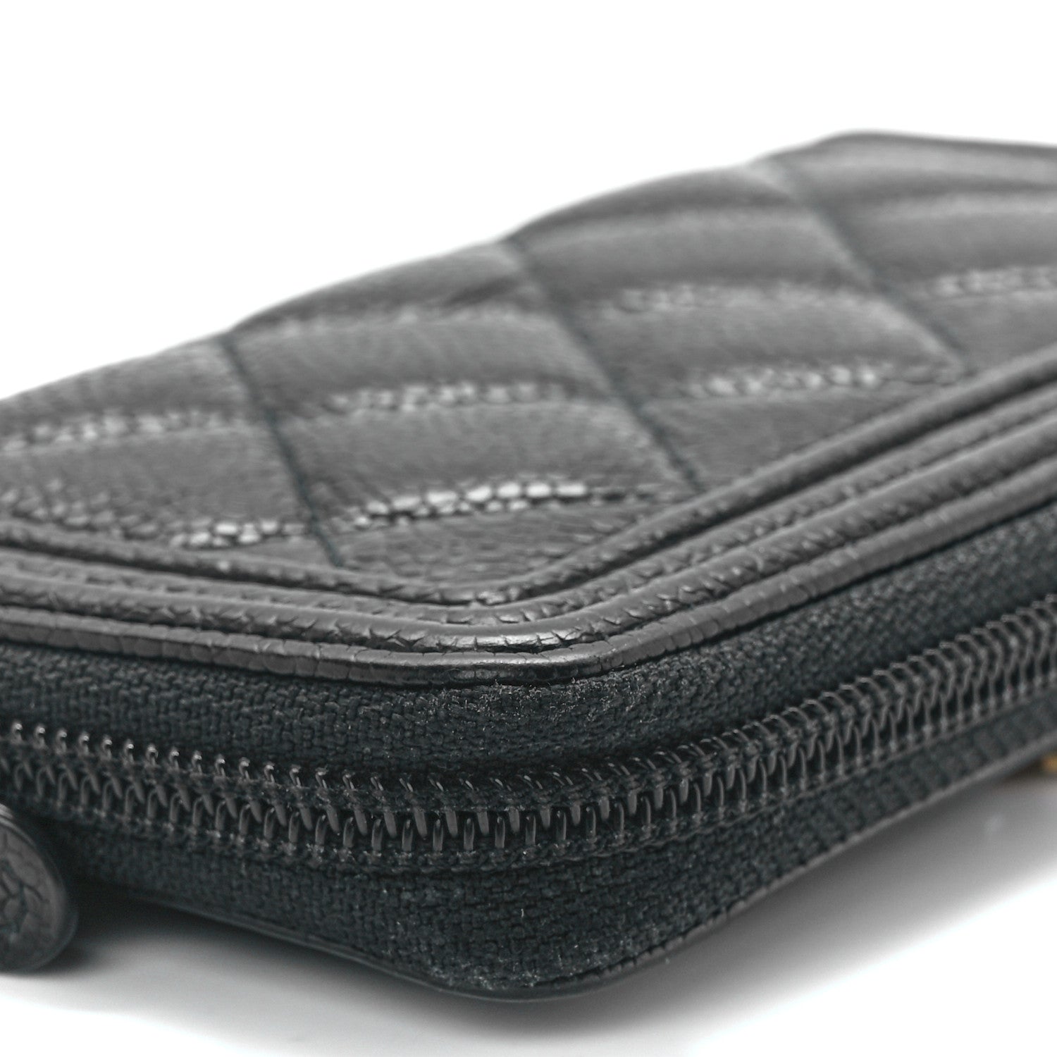 Chanel Caviar Quilted Boy Small Zip Around Wallet Black 11 of 12