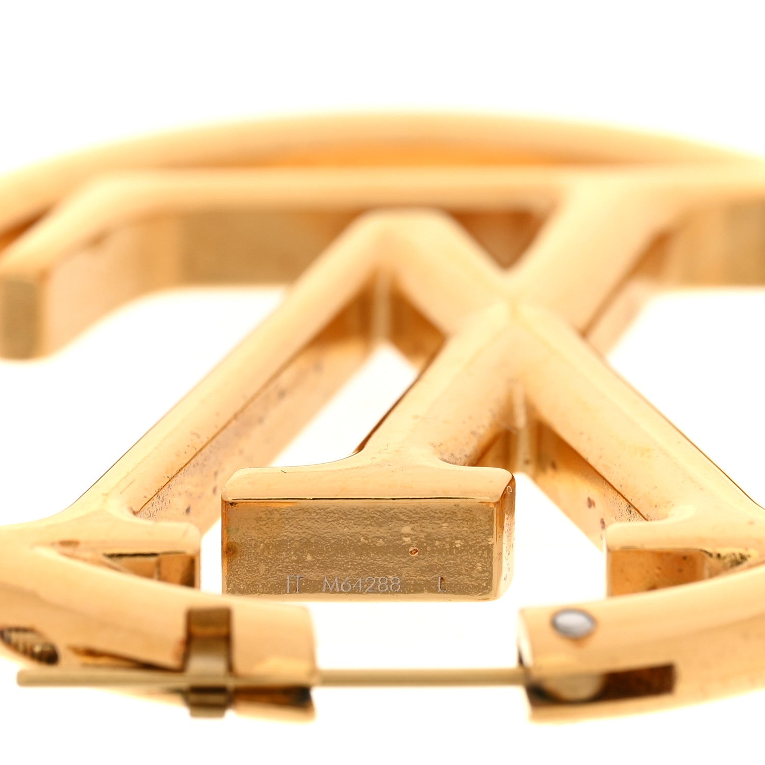 Louis Vuitton Metal Louise Hoop Earrings Gold 4 of 5