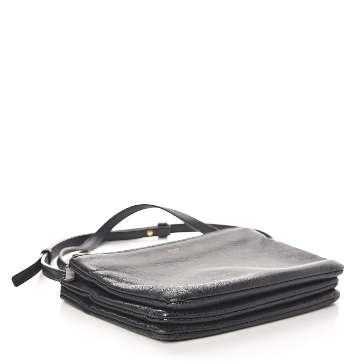 Lambskin Small Trio Crossbody Bag Black