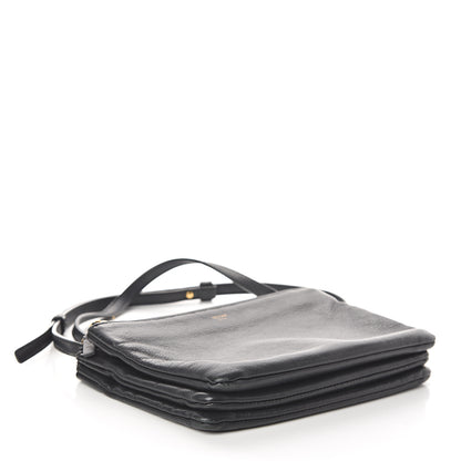 Celine Lambskin Small Trio Crossbody Bag Black 3 of 9