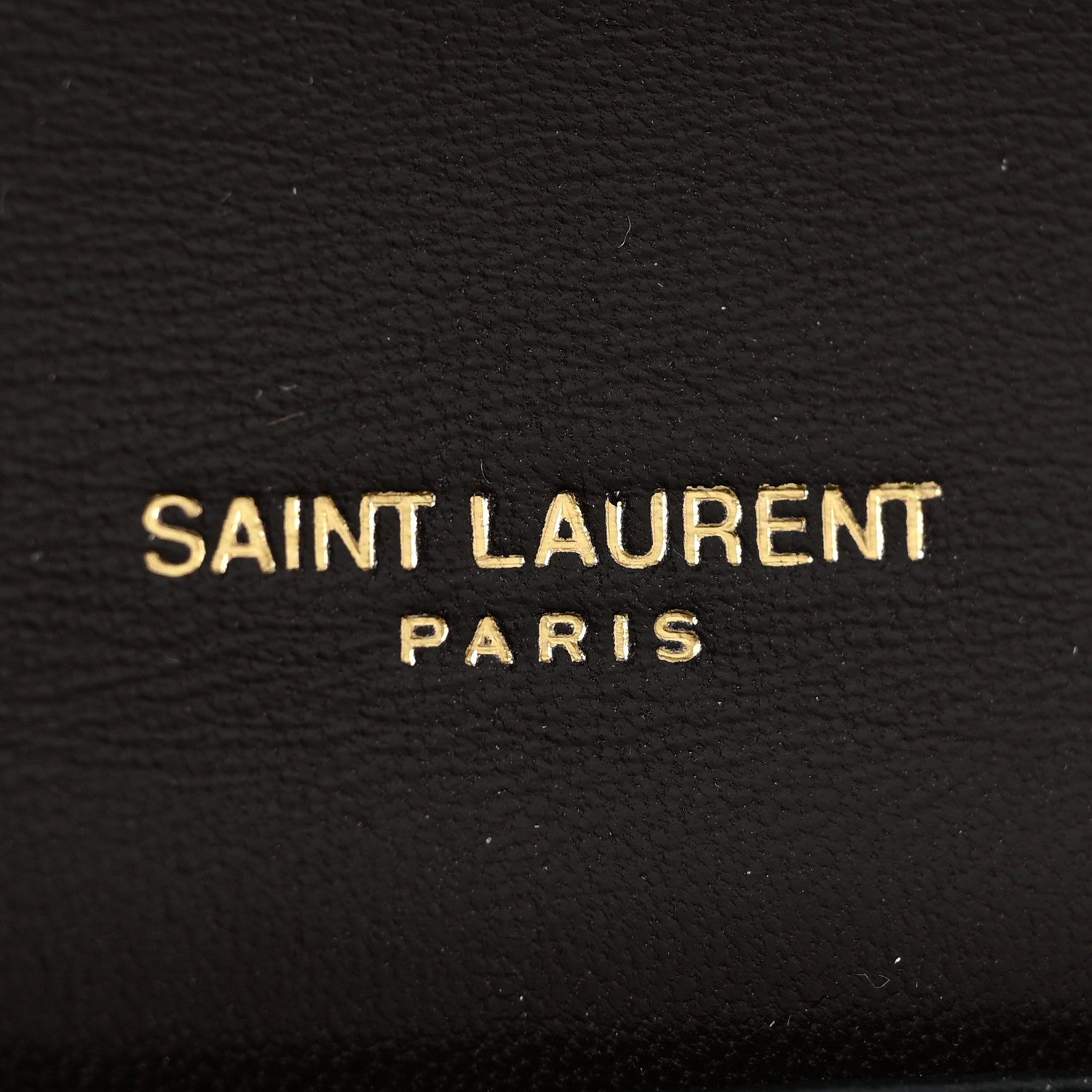Saint Laurent Calfskin Crocodile Embossed Monogram Uptown Chain Wallet Fondente 7 of 13