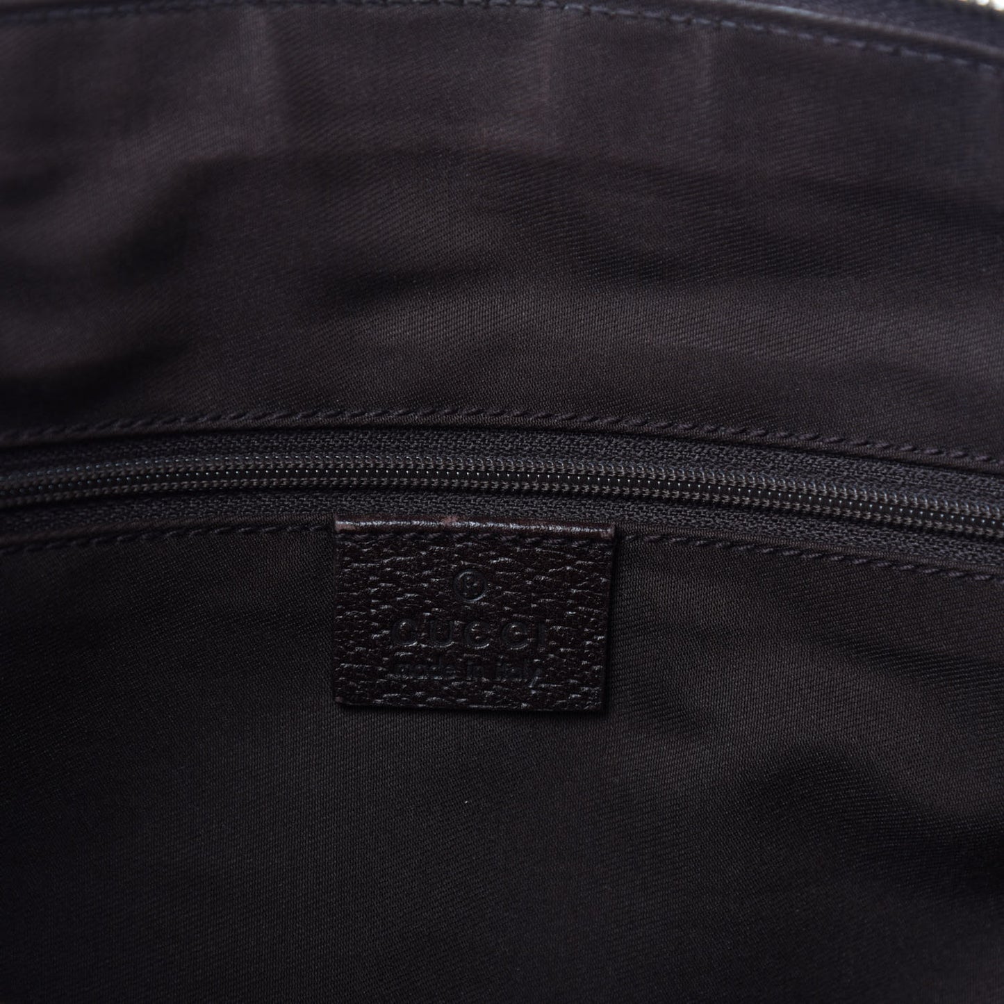 Monogram Medium Abbey Tote Dark Brown