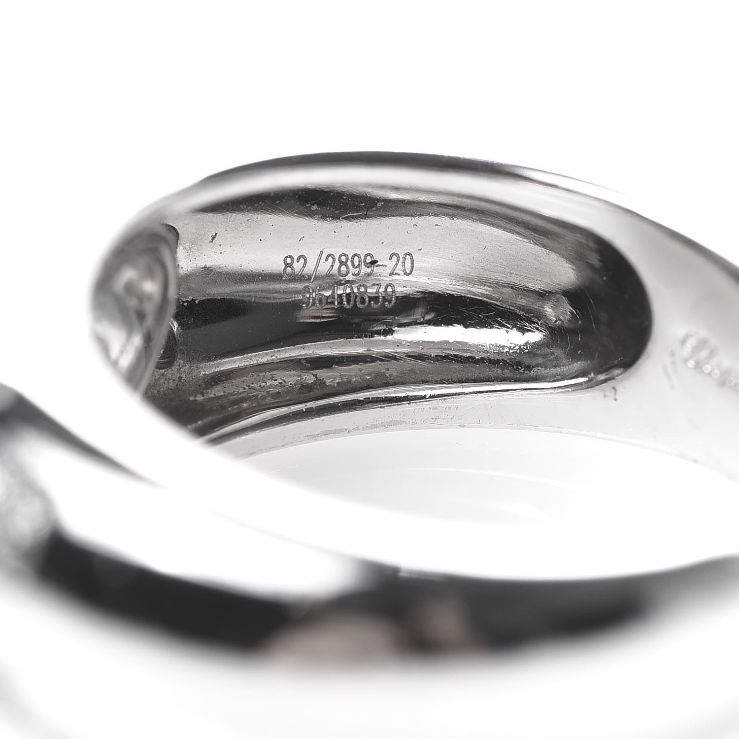 Chopard 18K White Gold Happy Diamonds Love Heart Band Ring 50 5.25 4 of 5