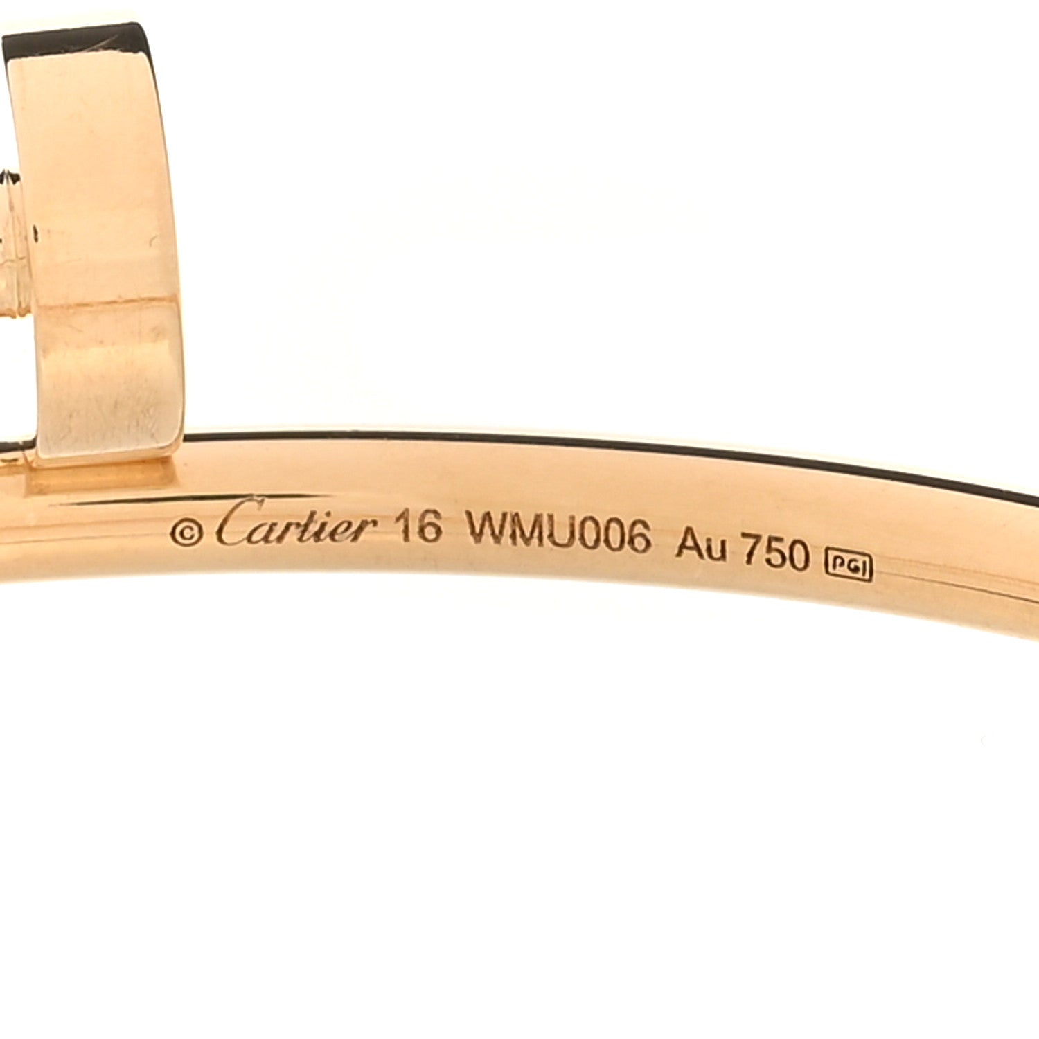 Cartier 18K Yellow Gold Small Juste Un Clou Bracelet 16 4 of 5