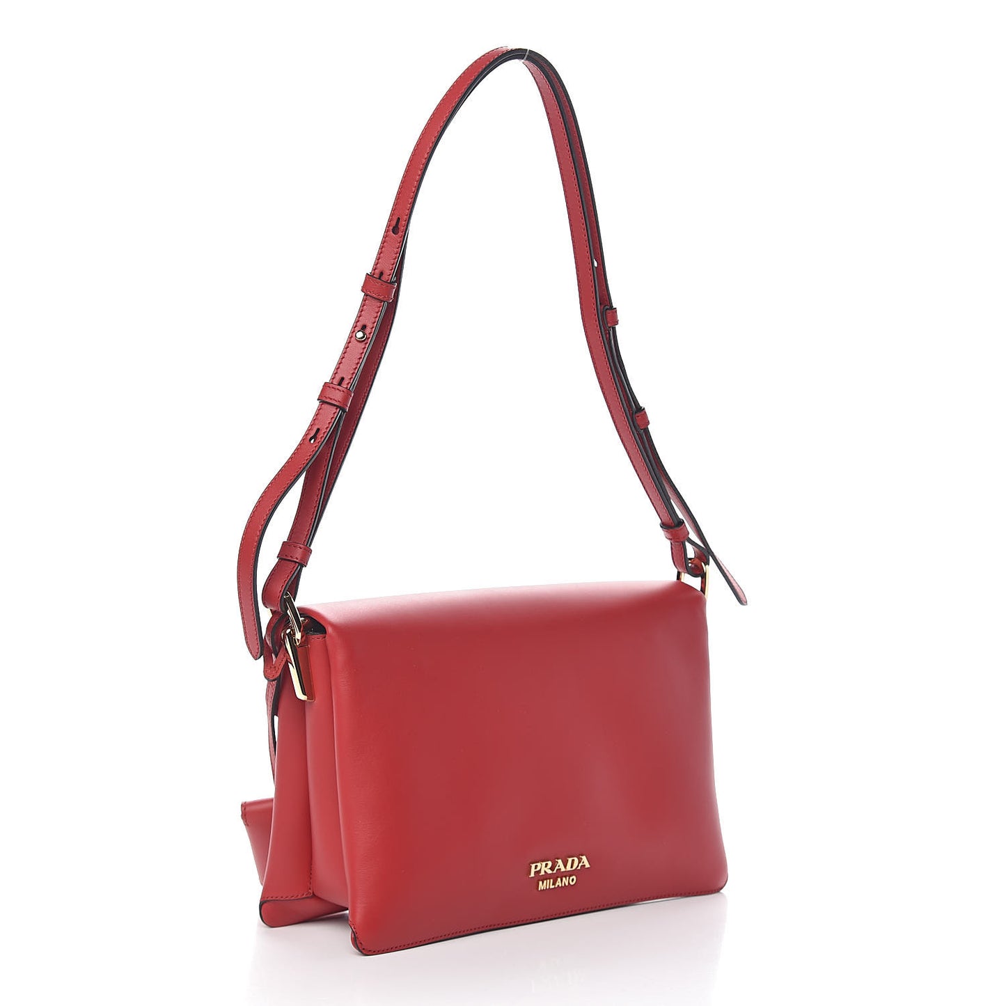 New Calfskin Ingrid Shoulder Bag Rosso