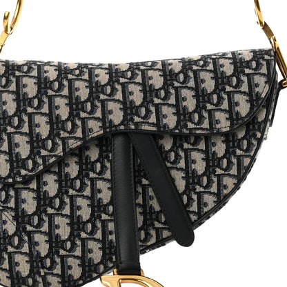 Christian Dior Oblique Saddle Bag Blue 8 of 12