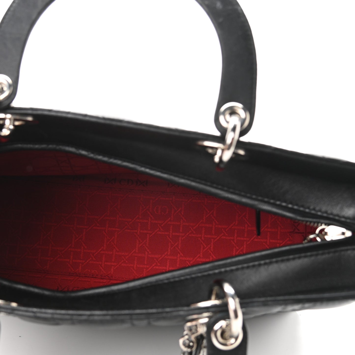 Lambskin Cannage Large Lady Dior Black