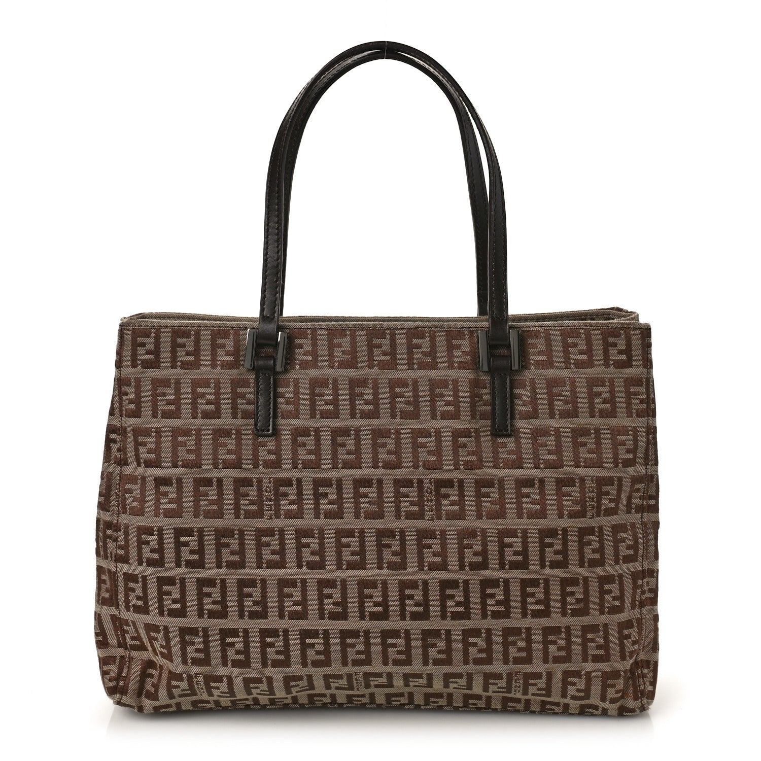 Fendi Zucchino Vitello Shoulder Tote Tobacco 1 of 8