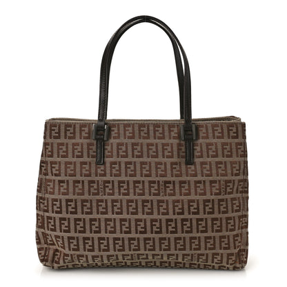 Fendi Zucchino Vitello Shoulder Tote Tobacco 1 of 8