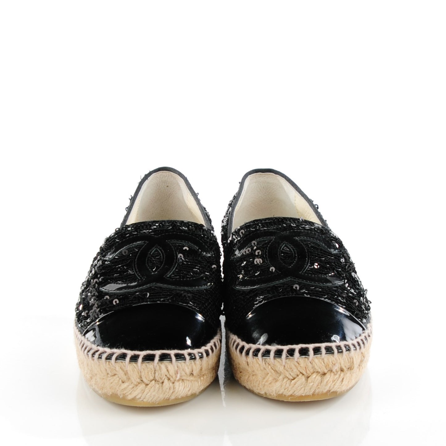 Patent Sequin CC Espadrilles 37 Black