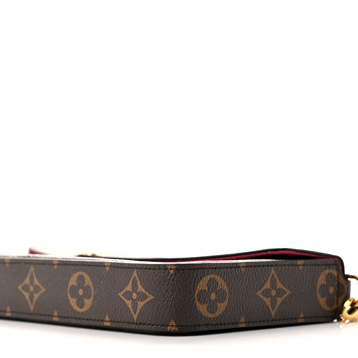 Monogram Pochette Felicie Chain Wallet Fuchsia