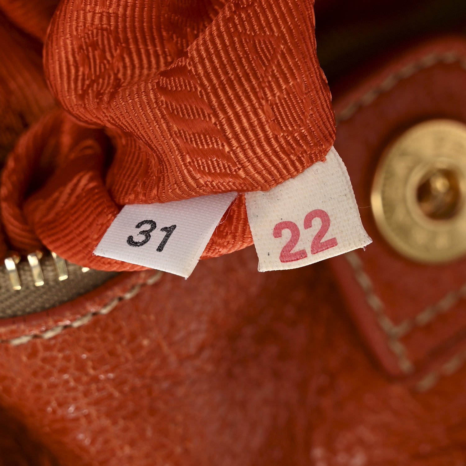 Prada Cervo Lux Shoulder Bag Papaya 7 of 16