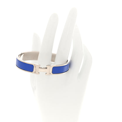 Hermes Narrow Enamel Clic Clac H Bracelet GM Bleu Electrique 2 of 5