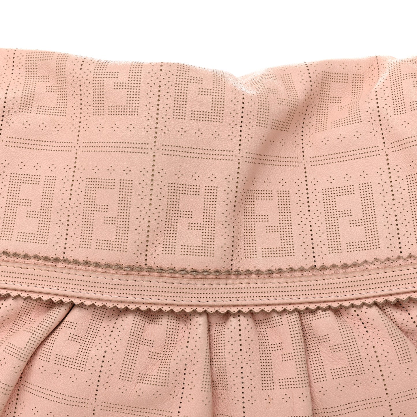 Calfskin Perforated Medium Chef Shoulder Bag Pink