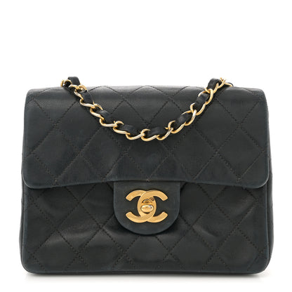 Chanel Lambskin Quilted Mini Square Flap Black 1 of 12