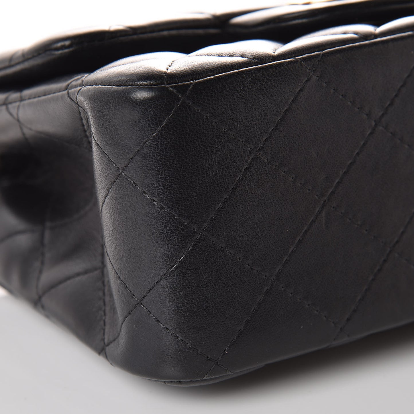 Lambskin Quilted Mini Square Flap Black