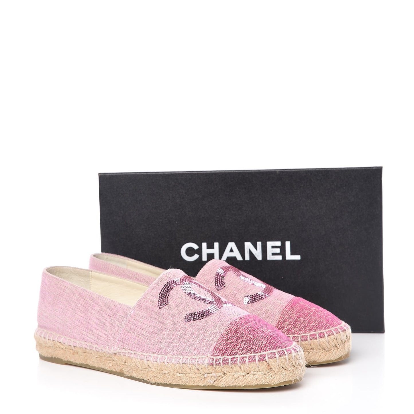 Toile Sequin CC Espadrilles 40 Pink Dark Pink