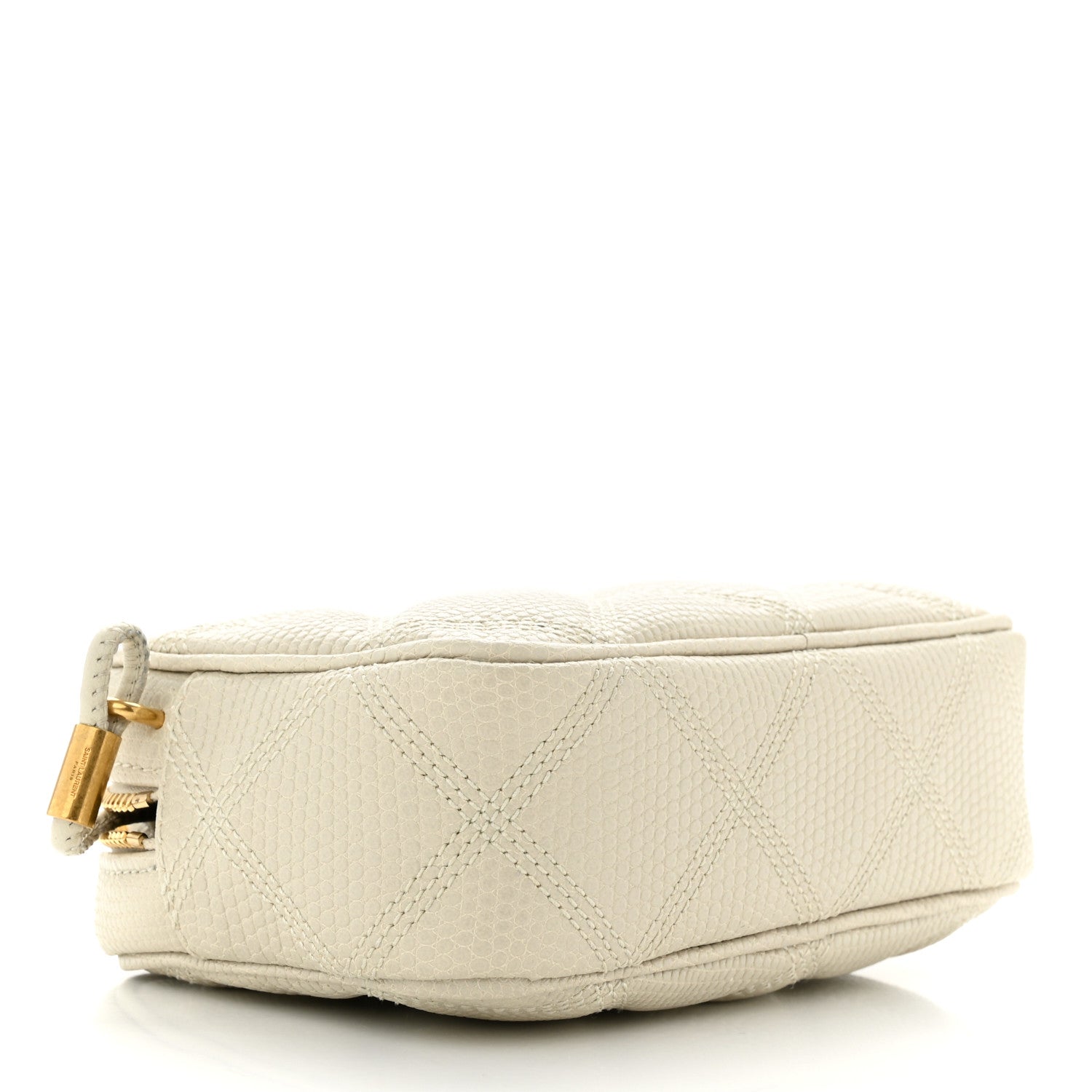 Saint Laurent Lizard Embossed Becky Camera Bag Blanc Vintage 4 of 10