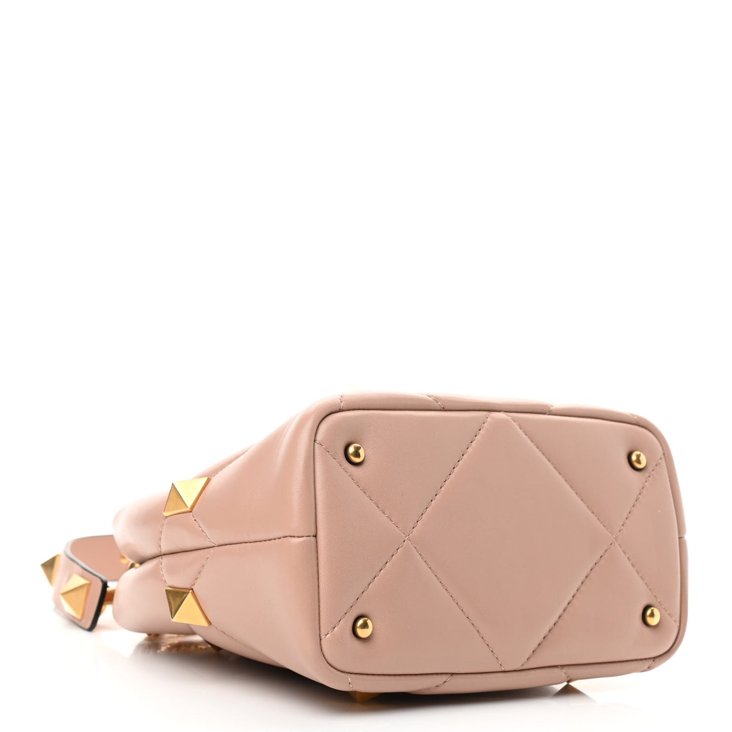 Nappa Small Roman Stud The Handle Bag Rose Cannelle