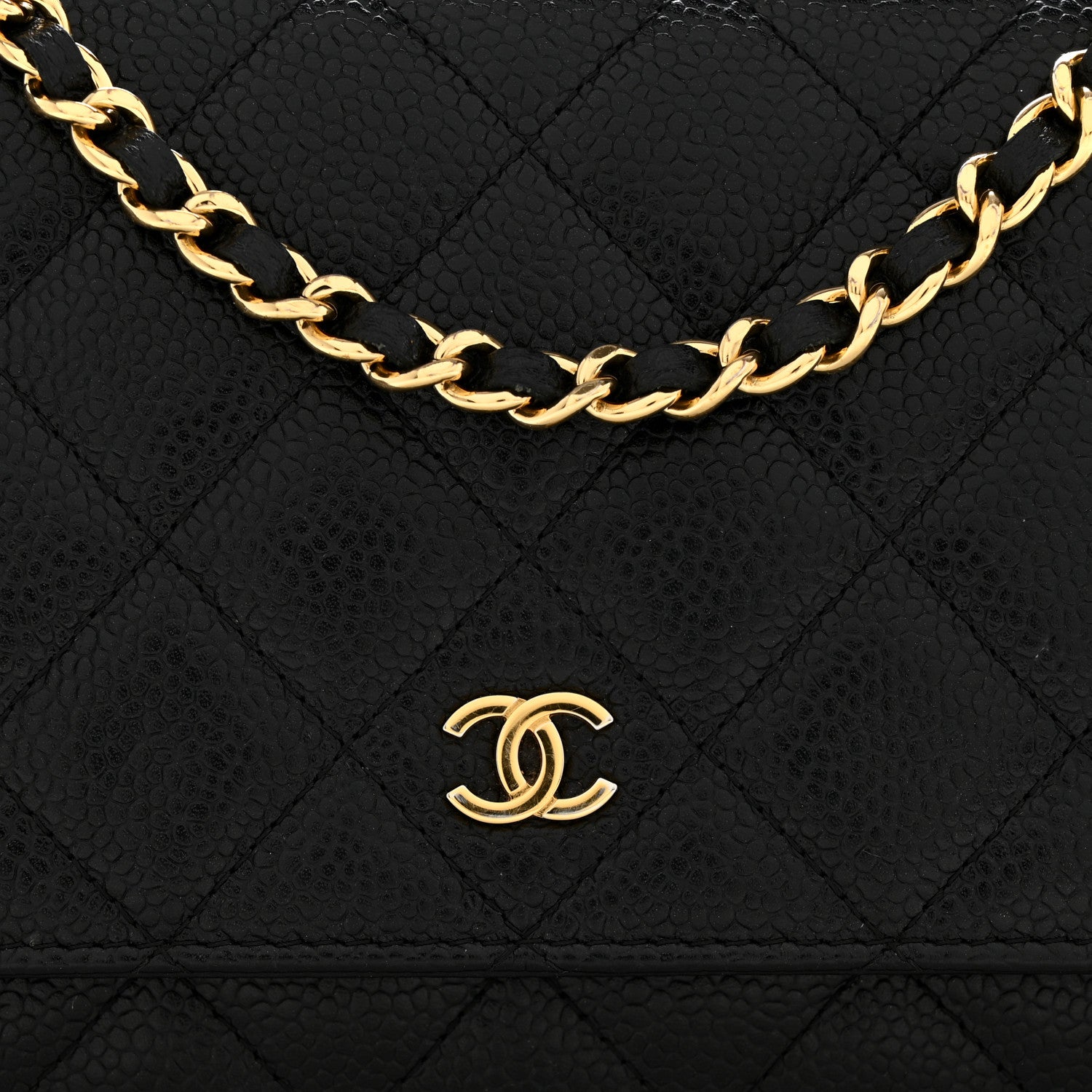 Chanel Caviar Quilted Wallet On Chain WOC Black 12 of 12