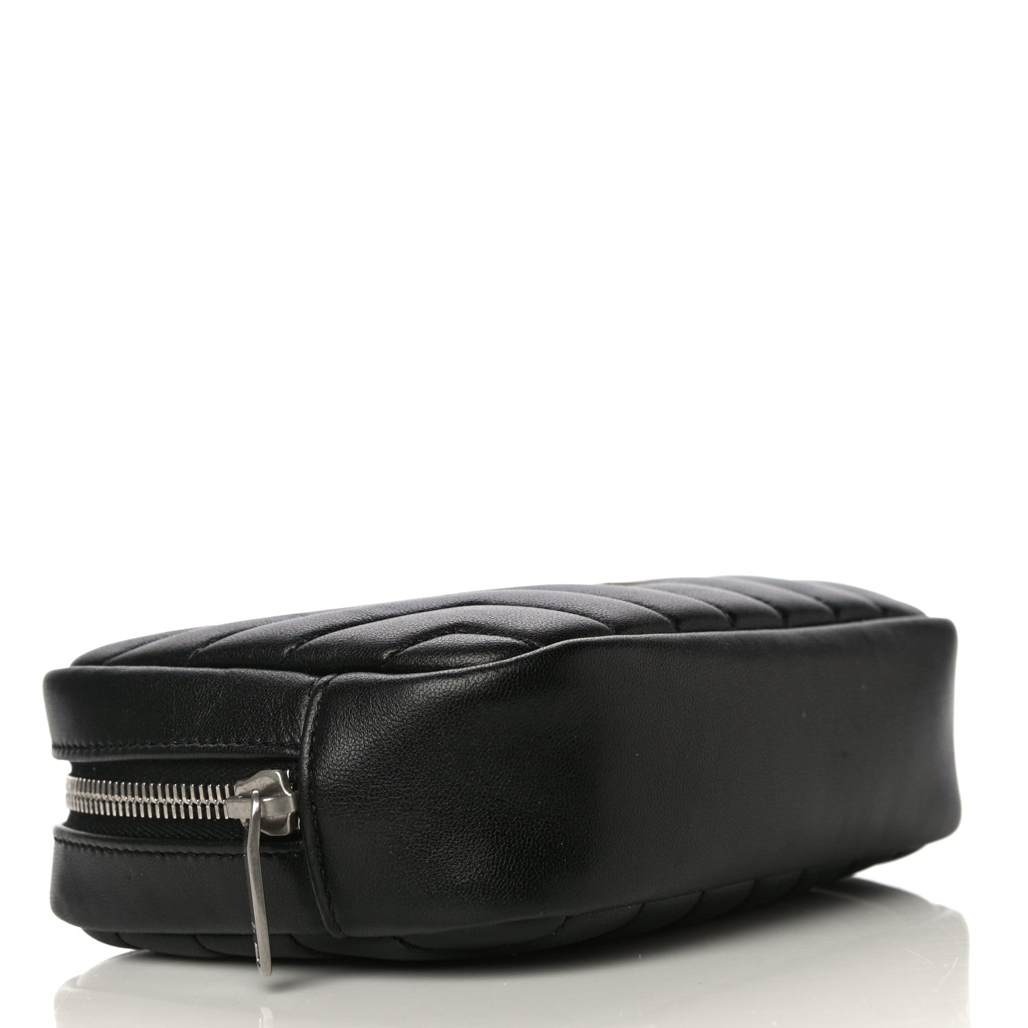 Saint Laurent Lambskin Y Quilted Monogram Loulou Cosmetic Case Black 4 of 9