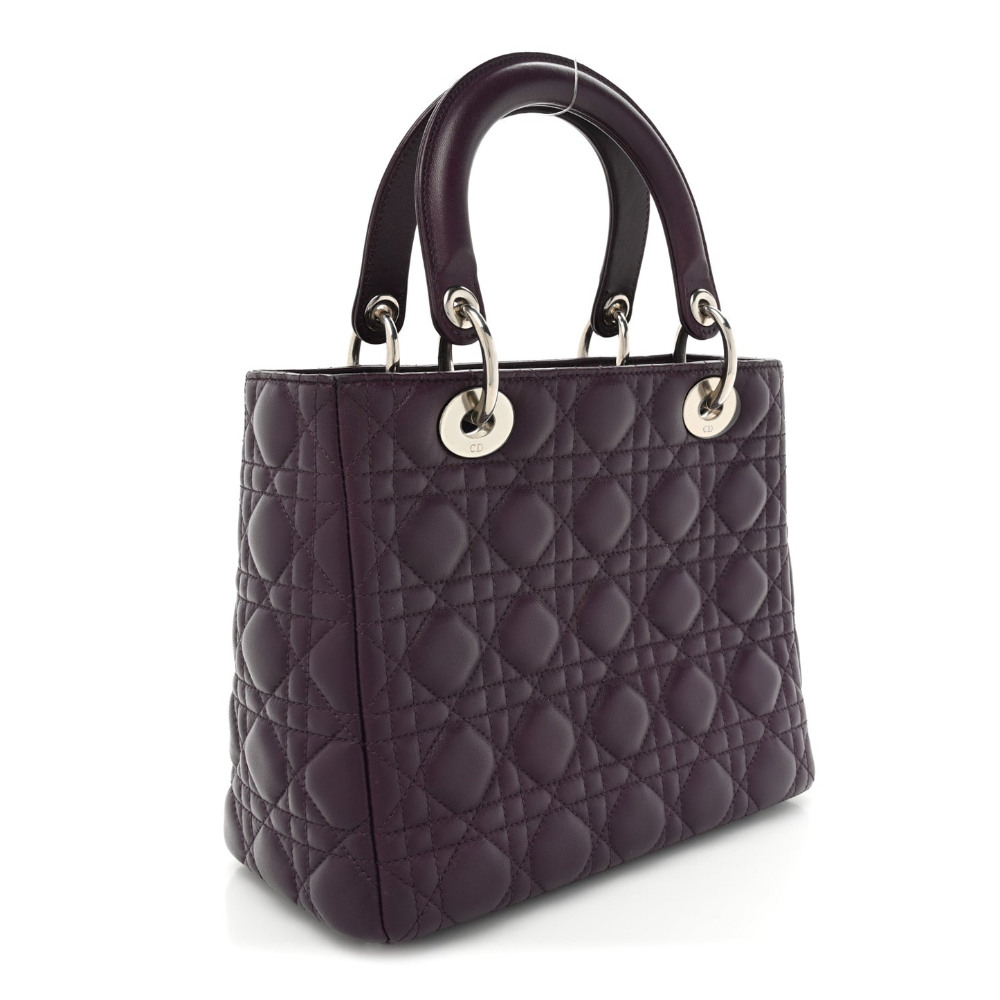 Lambskin Cannage Medium Lady Dior Purple