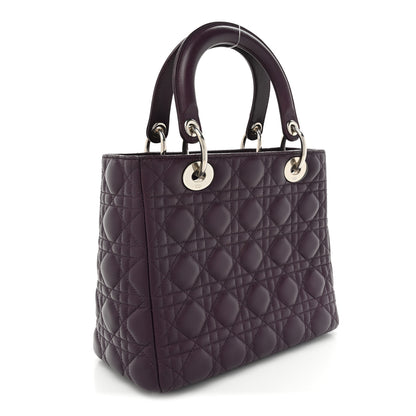 Christian Dior Lambskin Cannage Medium Lady Dior Purple 3 of 18