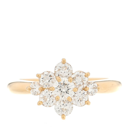 Parker & West by FASHIONPHILE 18K Yellow Gold Diamond 1.00ctw Flower Ring 51 5.75 1 of 10