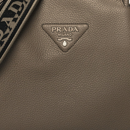 Prada Vitello Daino Soft Medium Zippered Top Handle Bag Argilla 7 of 10