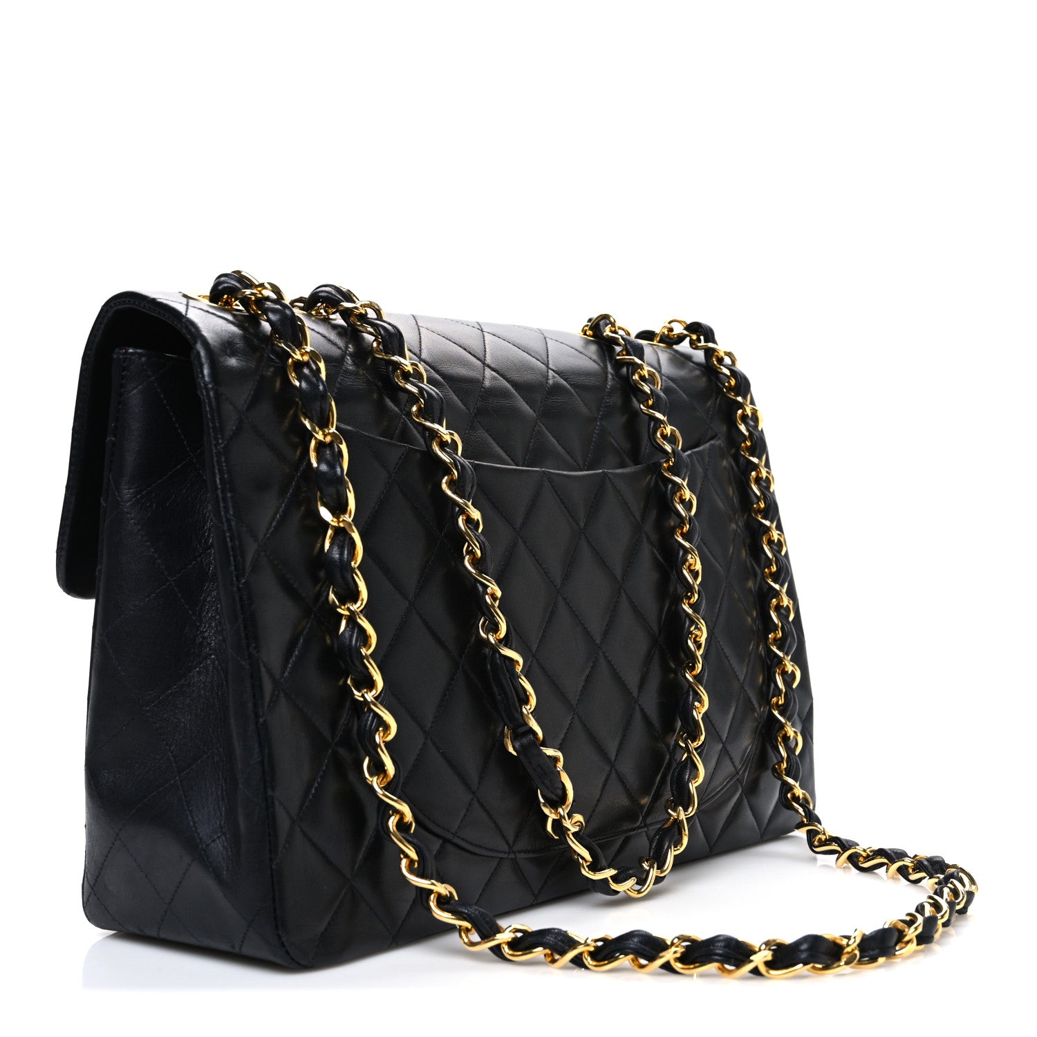 Chanel Lambskin Quilted XL Jumbo Single Flap Black 5 of 23