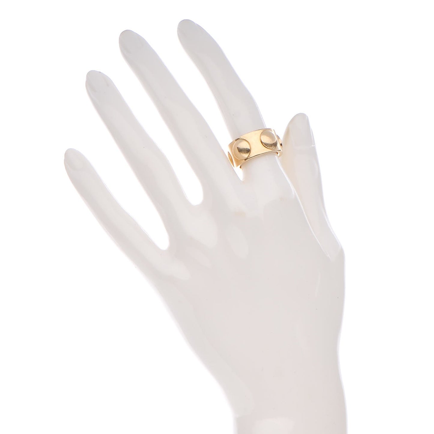 18K Yellow Gold Large Bague Clous Ring 49 5