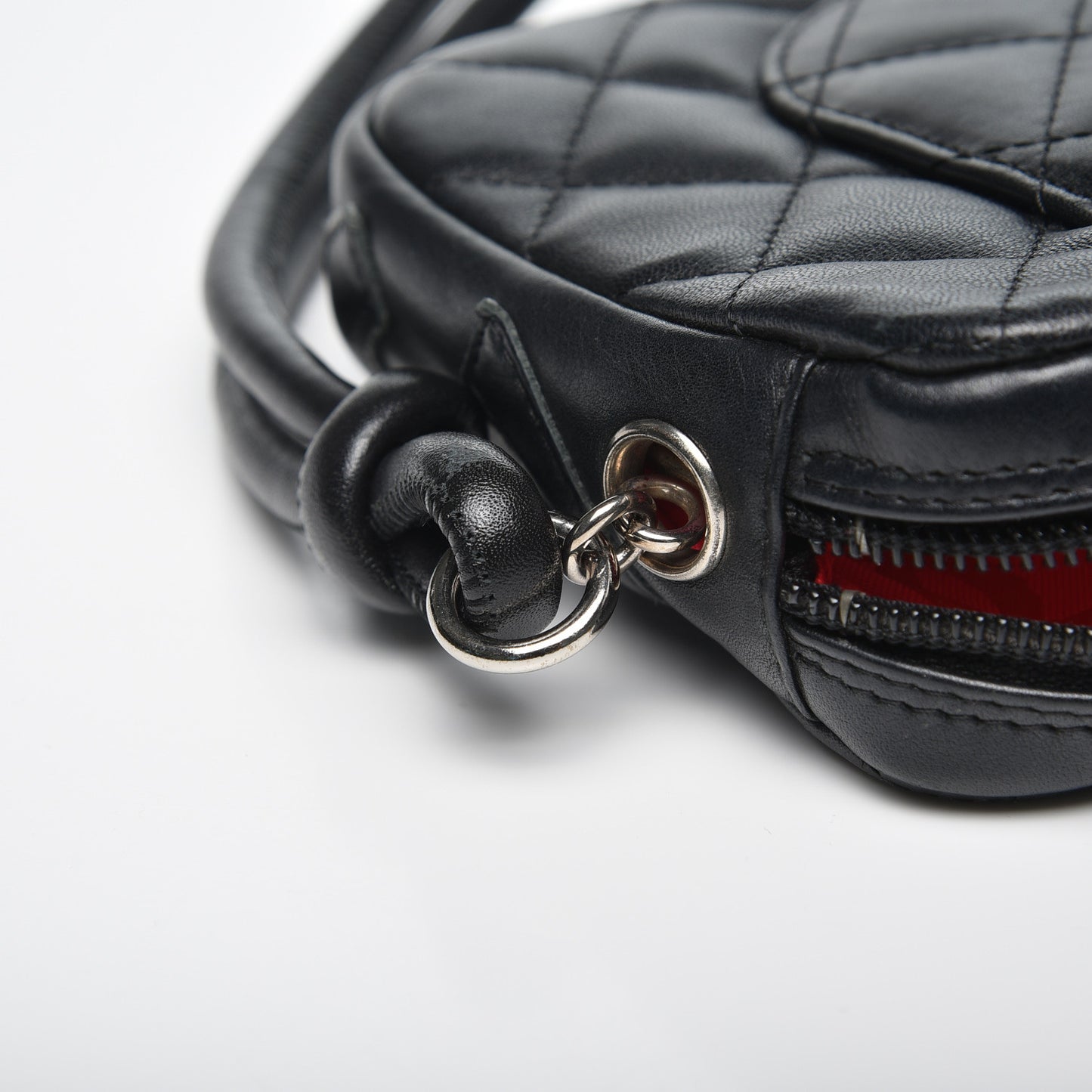 Calfskin Quilted Cambon Pochette Black
