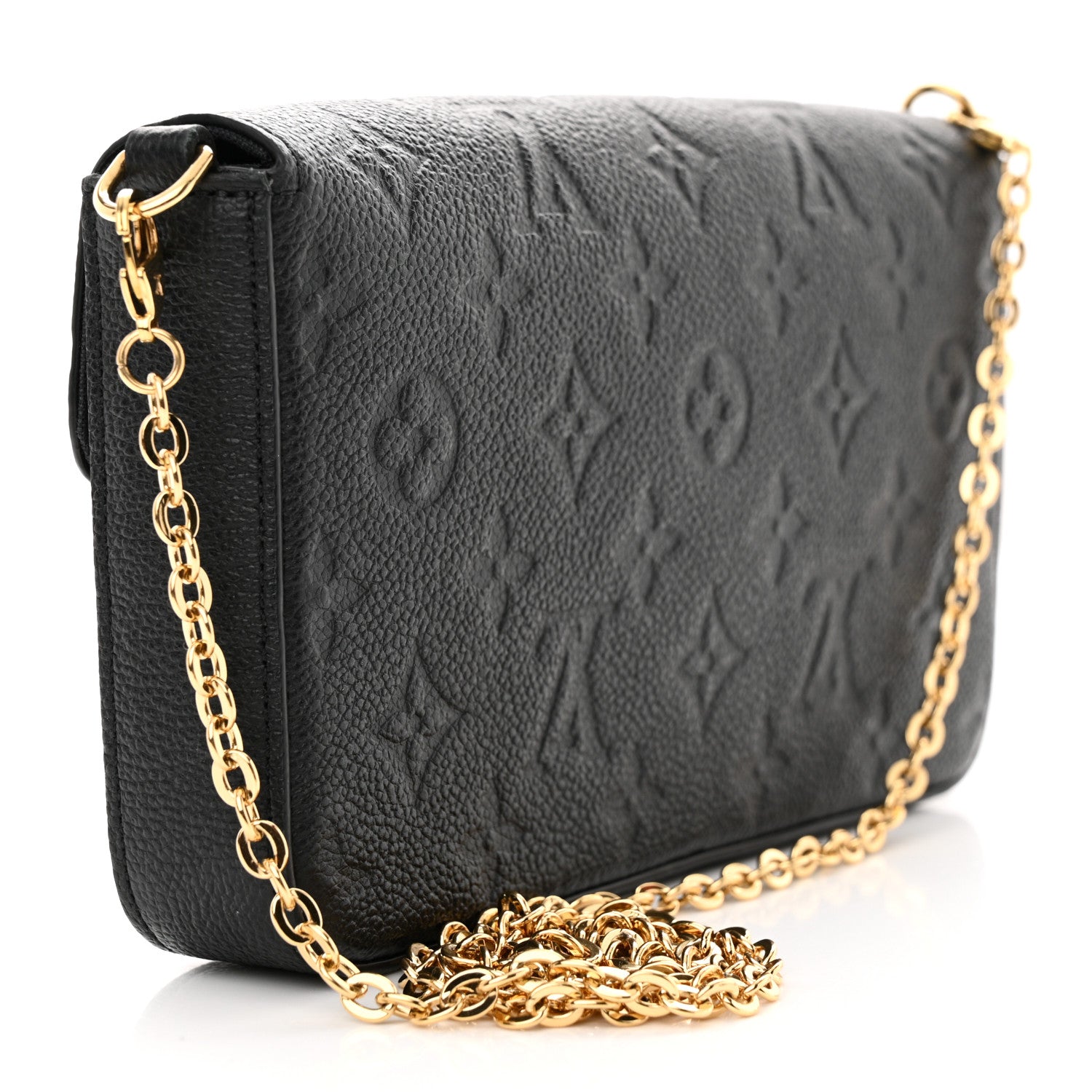 Louis Vuitton Empreinte Pochette Felicie Chain Wallet Black 4 of 14