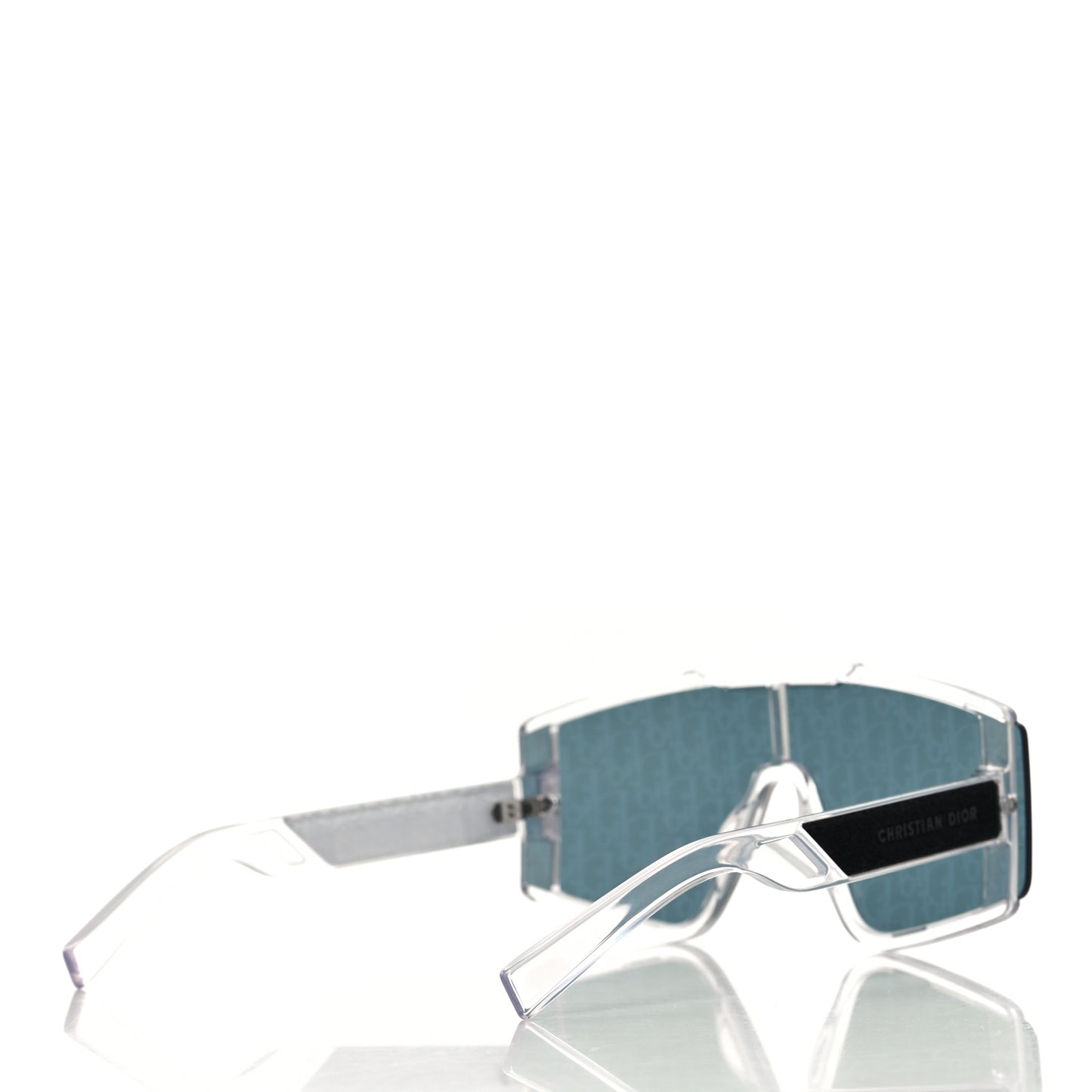 Acetate Oblique Diorxtrem MU Mask Sunglasses Crystal Smoke Mirror