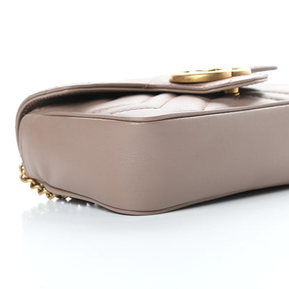 Gucci Calfskin Matelasse Super Mini GG Marmont Shoulder Bag Porcelain Rose 9 of 12